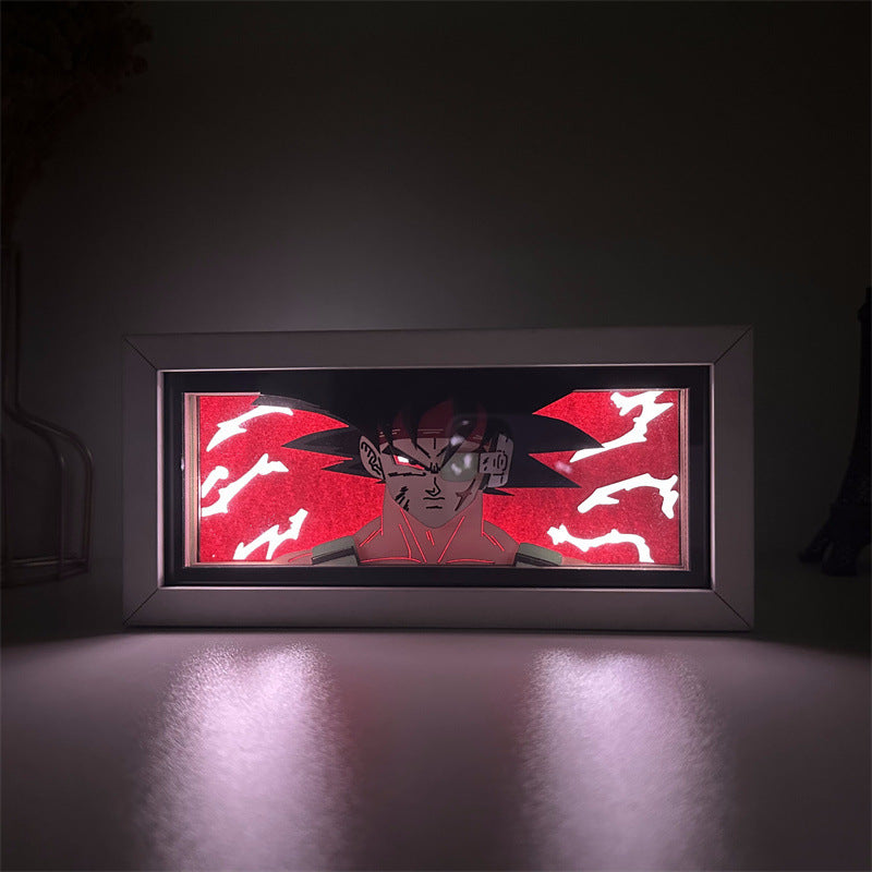 Paper sculpture lamp Dragon Ball Dragon Ball Son Goku Vegeta Dragon Ball Super animation surrounding LED night light