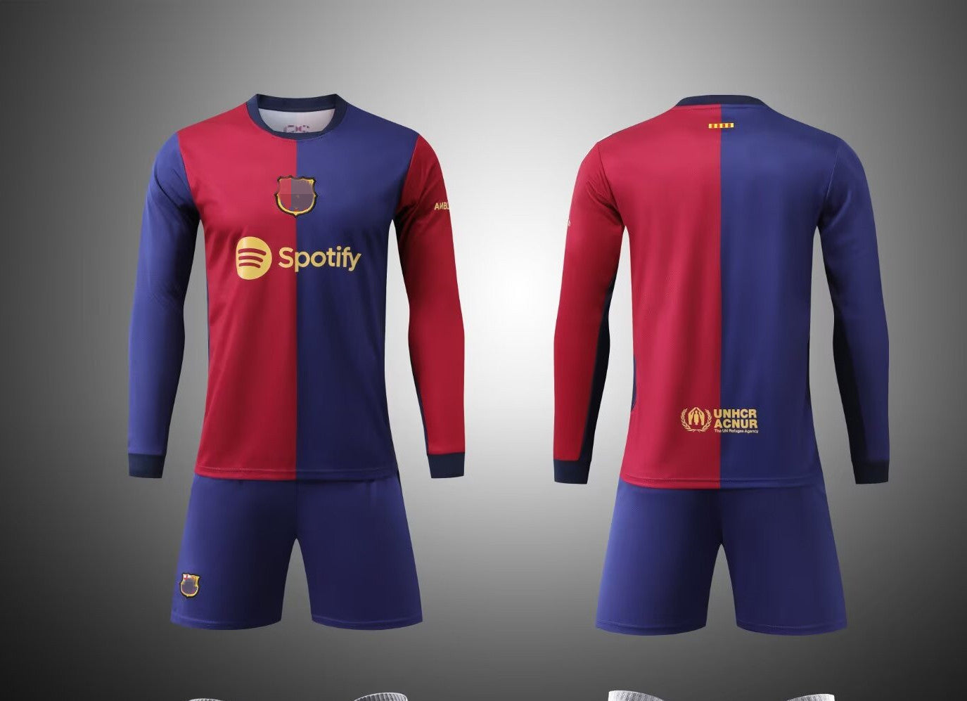 24-25 long-sleeved football uniform suit for boys and children, M and L, training uniform jersey, size 22-2XL