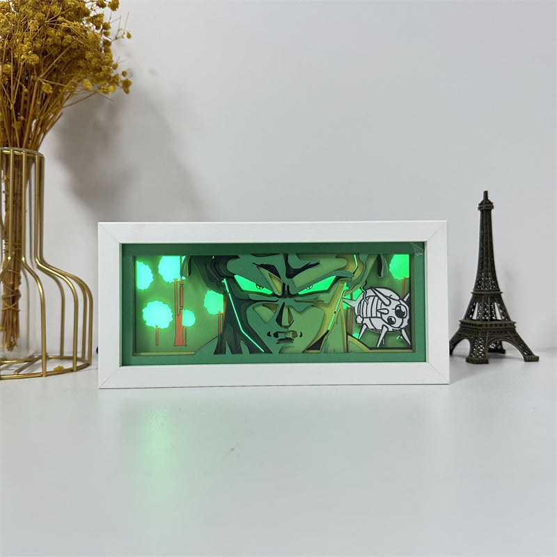 Paper sculpture lamp Dragon Ball Dragon Ball Son Goku Vegeta Dragon Ball Super animation surrounding LED night light