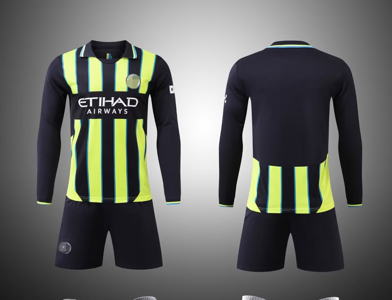 24-25 long-sleeved football uniform suit for boys and children, M and L, training uniform jersey, size 22-2XL