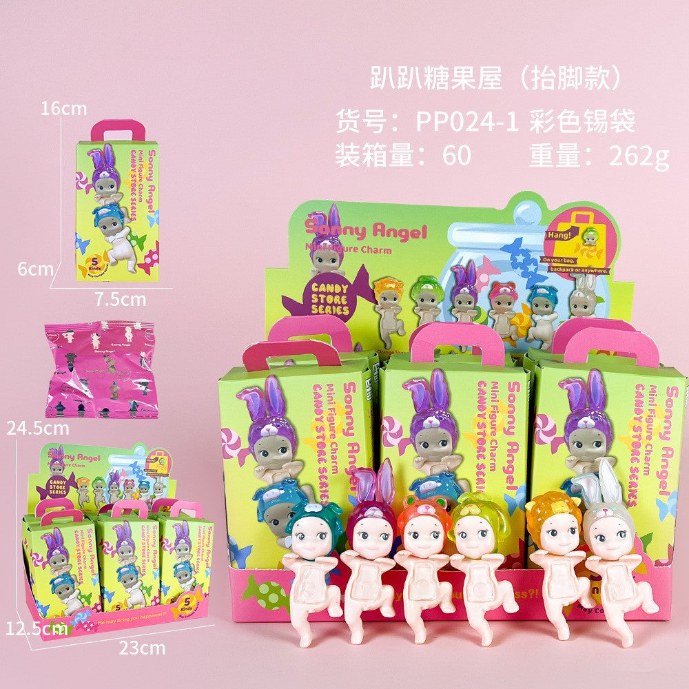 Papa Sonny Angel Figure Car Phone Sticker Cheek Support Blind Box Set Decorations