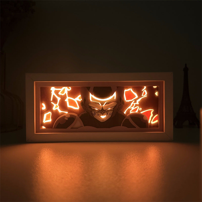 Paper sculpture lamp Dragon Ball Dragon Ball Son Goku Vegeta Dragon Ball Super animation surrounding LED night light