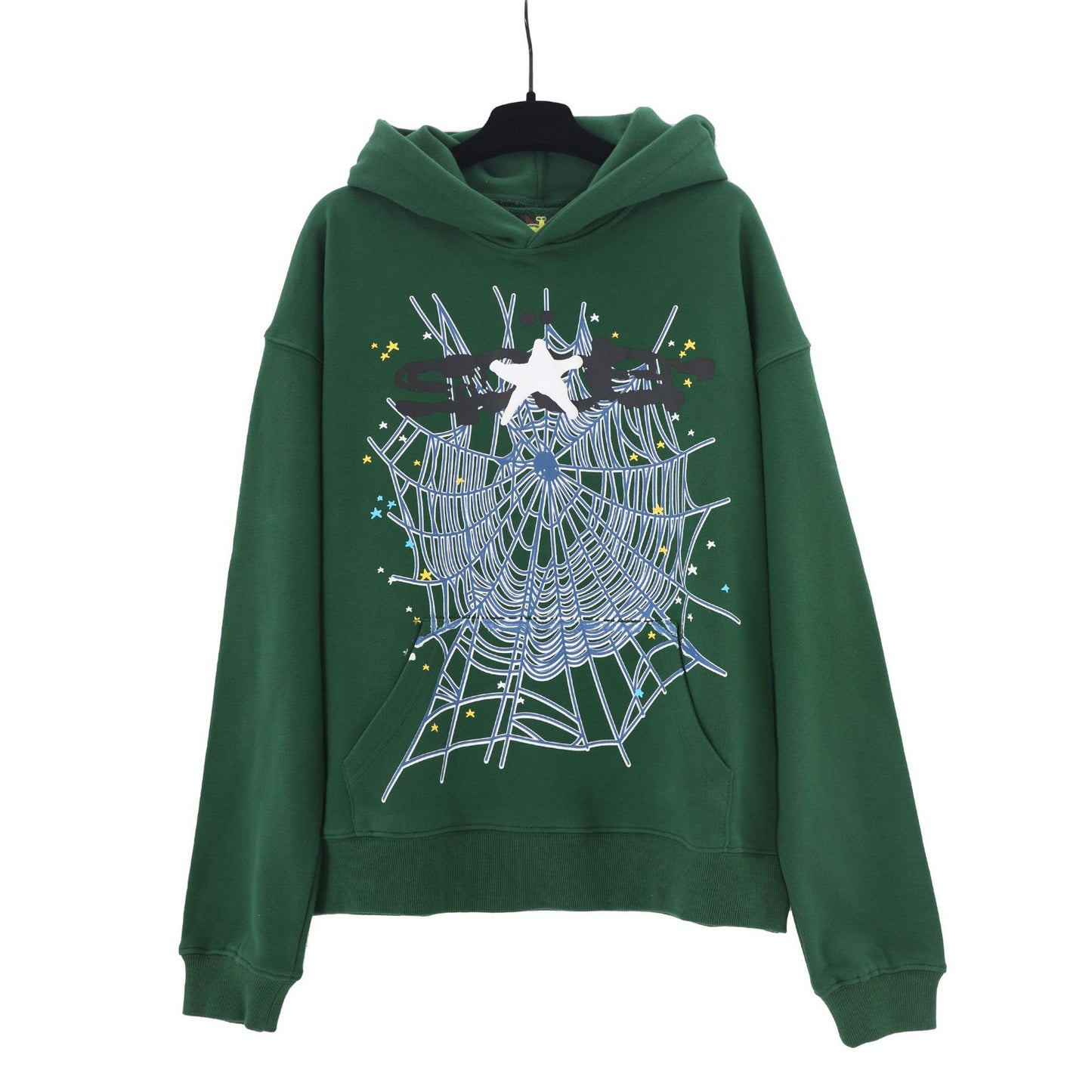American fashion brand Sp5der 555 star foam print pure cotton hoodie sweater pants suit for men and women