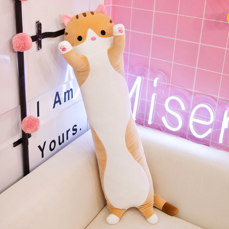 Hot sale plush toys long cat pillow doll cute kitten rag doll wholesale