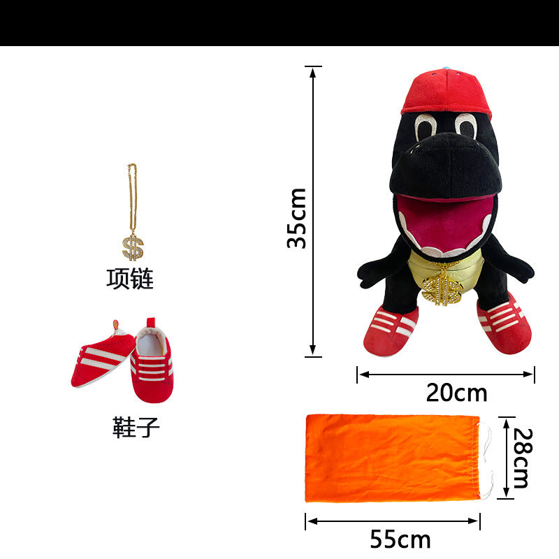 Jeff hand puppet open mouth plush toy rock Jeff hand puppet doll mouth can move with operating rod