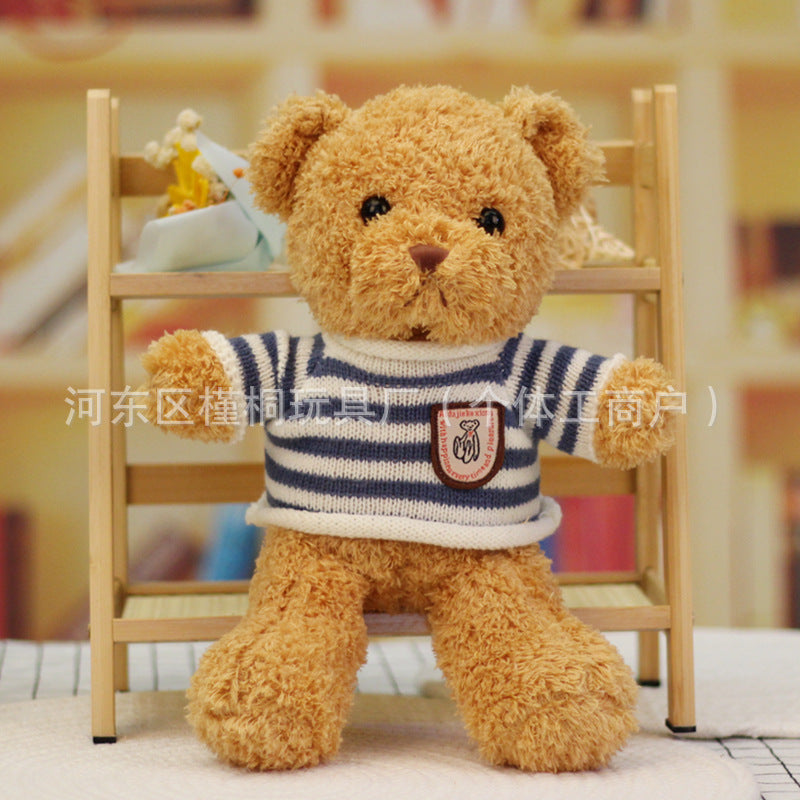 Teddy bear doll wholesale sweater plush toy pillow cloth doll wedding gift Valentine's Day gift
