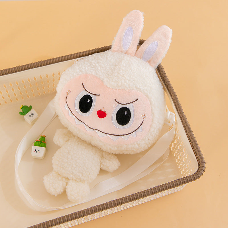 Labubu messenger bag labubu cartoon backpack coin purse children's female plush bag