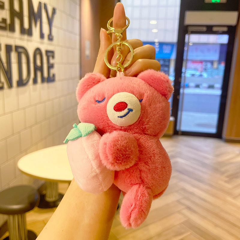 Cartoon Kuromi Plush Keychain Cute Schoolbag Pendant Keychain Pendant Boutique