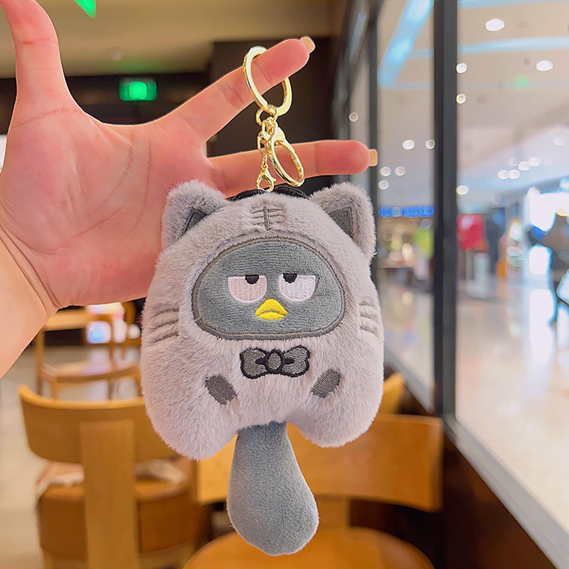 Cartoon Kuromi Plush Keychain Cute Schoolbag Pendant Keychain Pendant Boutique