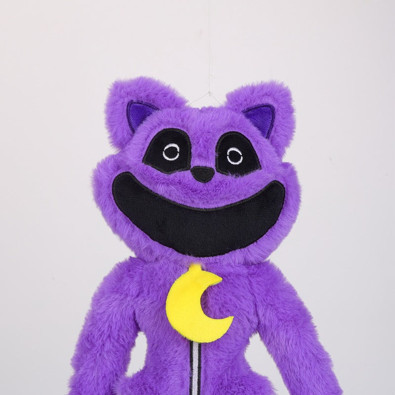 Smiling Critters horror purple cat doll smile animal monster children purple cat plush toy
