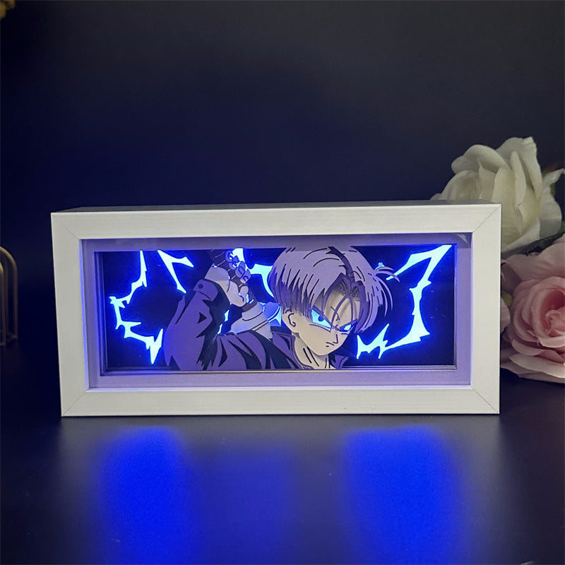 Paper sculpture lamp Dragon Ball Dragon Ball Son Goku Vegeta Dragon Ball Super animation surrounding LED night light