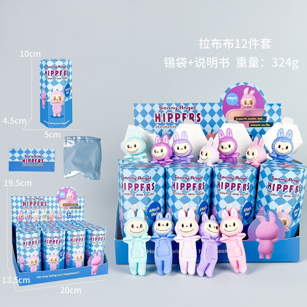Sonny Papa Angel Figure Car Phone Sticker Cheek Support Blind Box Set Decorations
