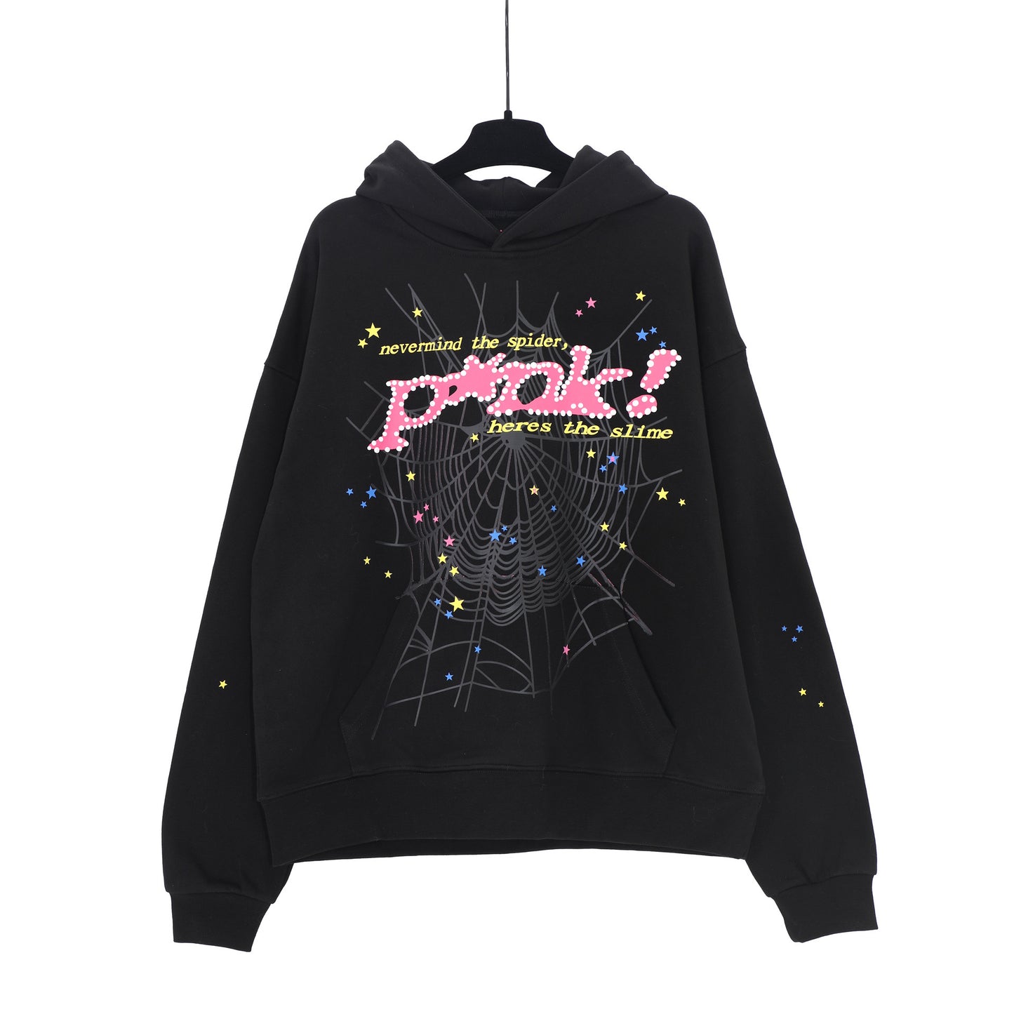 American fashion brand Sp5der 555 star foam print pure cotton hoodie sweater pants suit for men and women