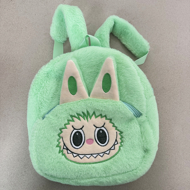 Labubu messenger bag labubu cartoon backpack coin purse children's female plush bag