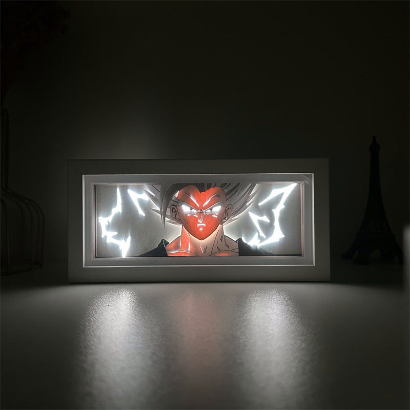 Paper sculpture lamp Dragon Ball Dragon Ball Son Goku Vegeta Dragon Ball Super animation surrounding LED night light