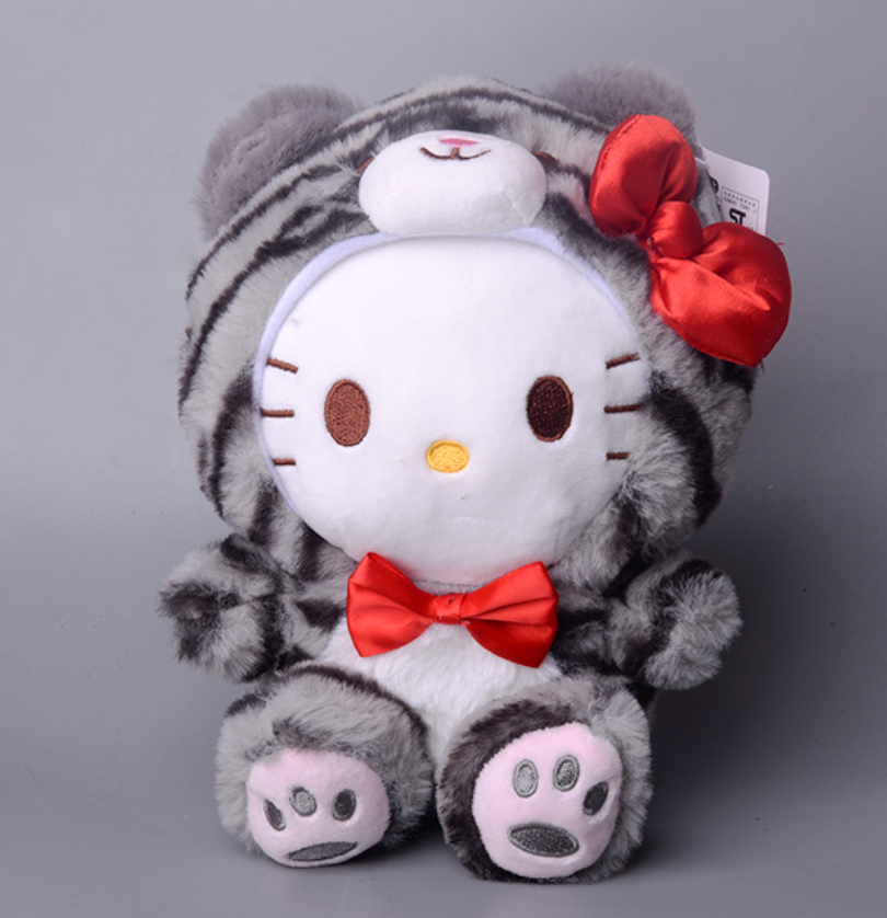 Newest Japanese Anime Tiger Series Melody Kuromi Cinnamoroll Pom Pom Purin KT 25cm Plush Toy