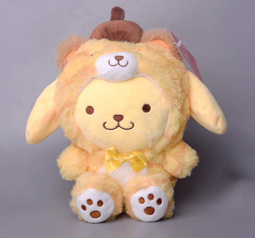 Newest Japanese Anime Tiger Series Melody Kuromi Cinnamoroll Pom Pom Purin KT 25cm Plush Toy