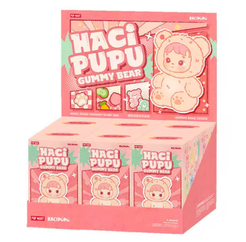 POPMART Gummy Bear Series Pop Mart HACIPUPU Vinyl Plush Pendant Blind Box Chinese Valentine's Day Gift