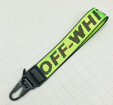 Off-White keychain canvas embroidered letters bags mobile phones cameras luggage pendants gifts keychain