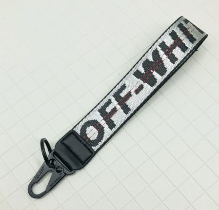 Off-White keychain canvas embroidered letters bags mobile phones cameras luggage pendants gifts keychain