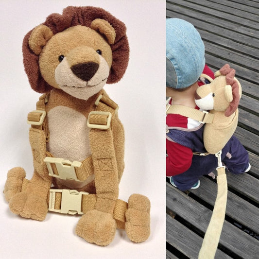 Children's two-in-one anti-lost backpack with baby toddler traction belt small pocket