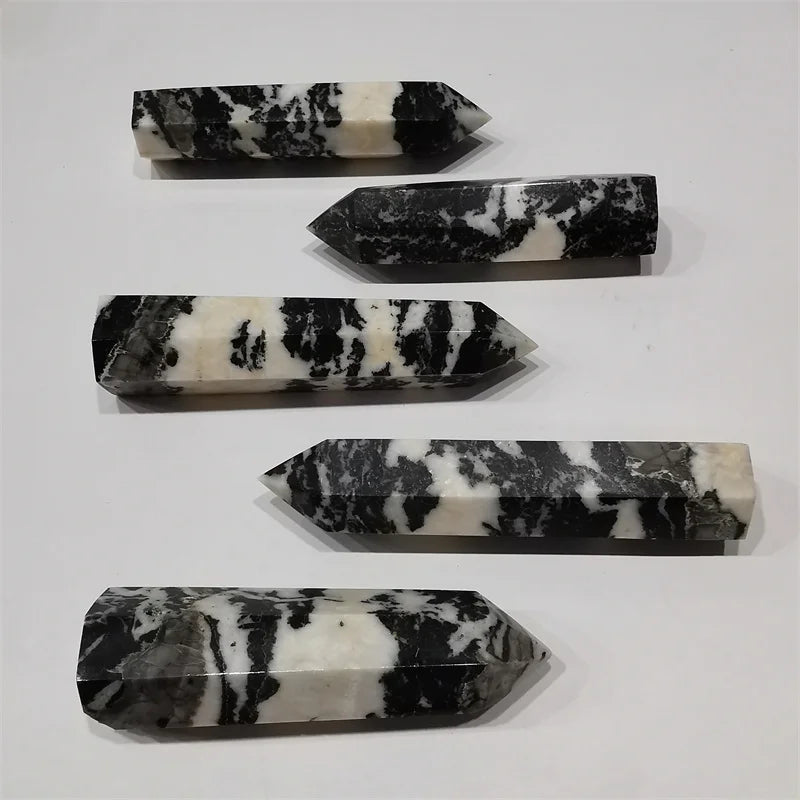 Natural Crystal Point Crystal Tower Healing Crystal Zebra Point for Home Decoration