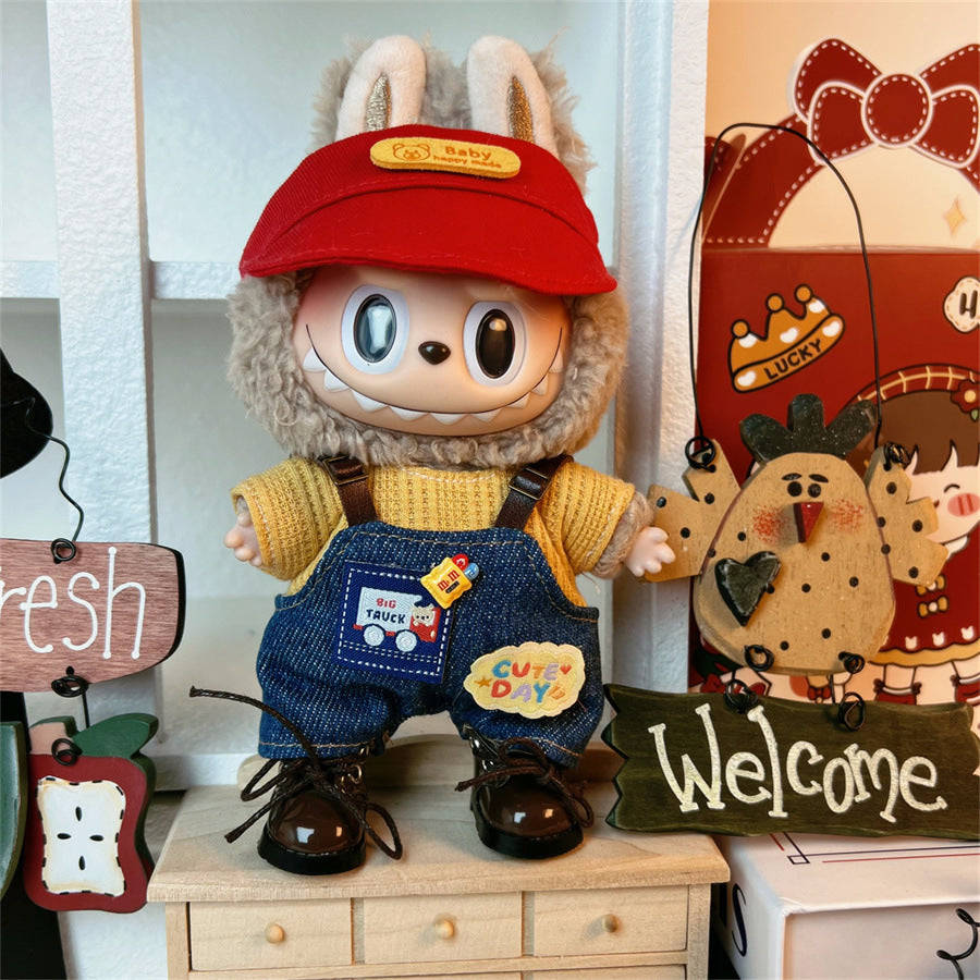 [Only clothes] 17CM LABUBU doll can wear clothes LABUBU pendant can be worn as a sports casual suit