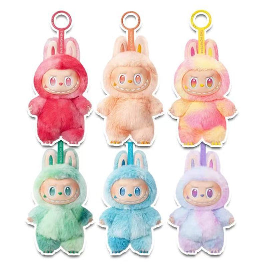 Plush keychain third generation POP MART Labubu mart vinyl doll keychain trendy blind box
