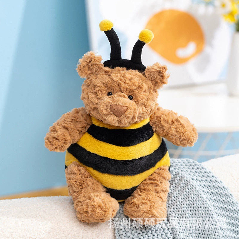 Jellycat plush toys with complete labels, including the Sun, Barcelona Bear cub, and Flying Dragon plush toys, available for wholesale as gifts