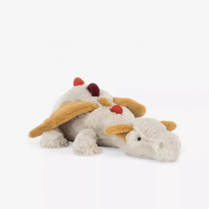 Jellycat plush toys with complete labels, including the Sun, Barcelona Bear cub, and Flying Dragon plush toys, available for wholesale as gifts