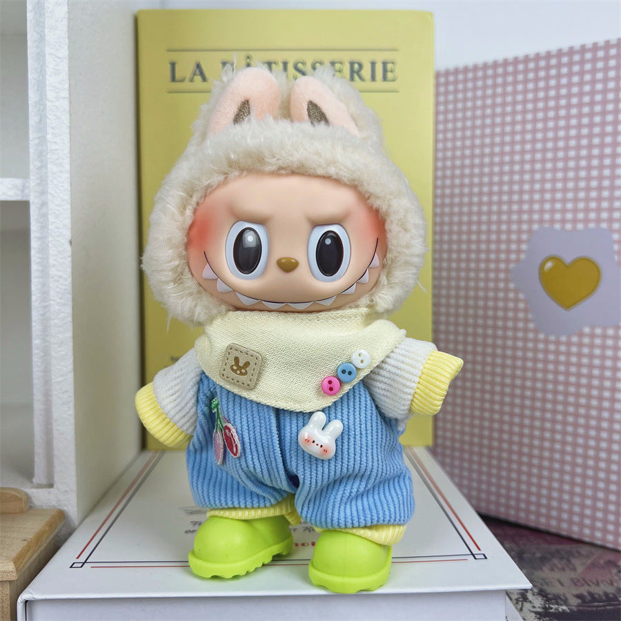 [Only clothes] 17CM LABUBU doll can wear clothes LABUBU pendant can be worn as a sports casual suit