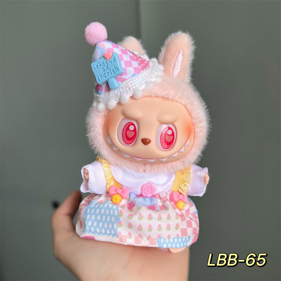 [Only clothes] 17CM LABUBU doll can wear clothes LABUBU pendant can be worn as a sports casual suit