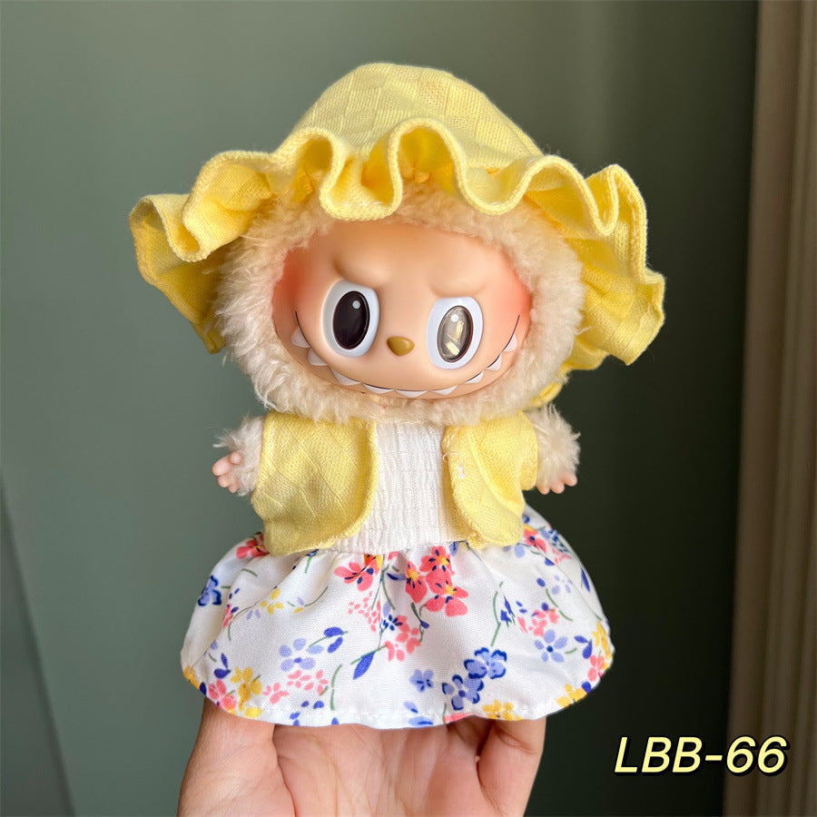 [Only clothes] 17CM LABUBU doll can wear clothes LABUBU pendant can be worn as a sports casual suit