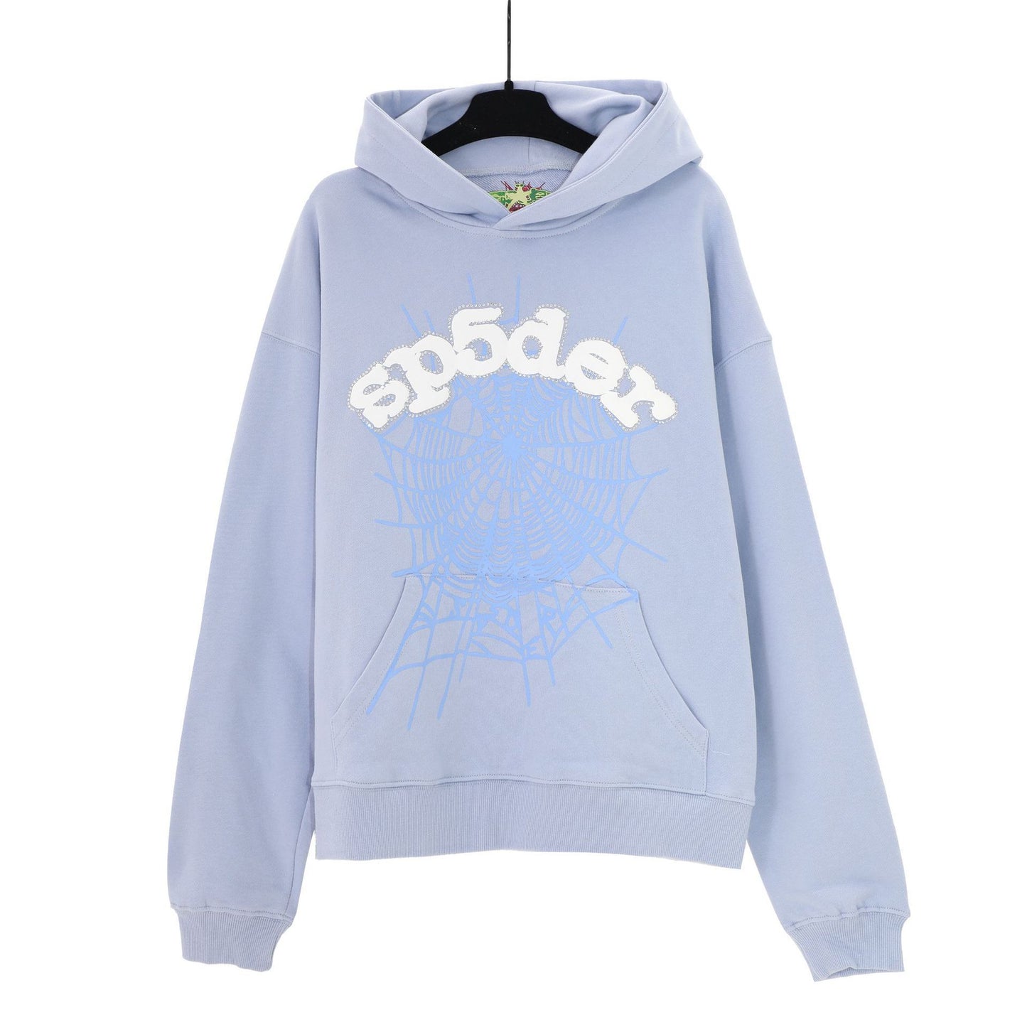 American fashion brand Sp5der 555 star foam print pure cotton hoodie sweater pants suit for men and women