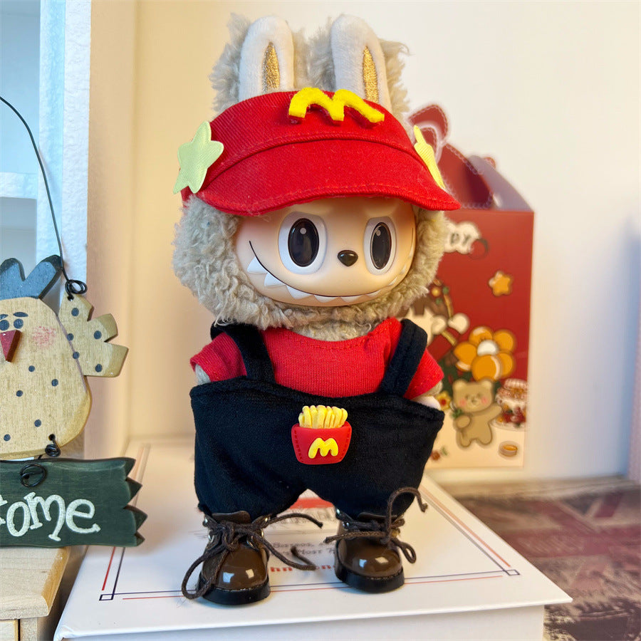 [Only clothes] 17CM LABUBU doll can wear clothes LABUBU pendant can be worn as a sports casual suit