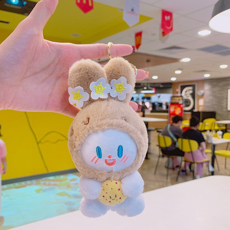 Cartoon Kuromi Plush Keychain Cute Schoolbag Pendant Keychain Pendant Boutique