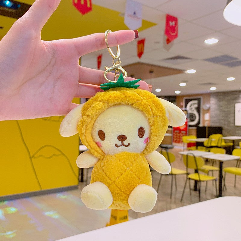 Cartoon Kuromi Plush Keychain Cute Schoolbag Pendant Keychain Pendant Boutique