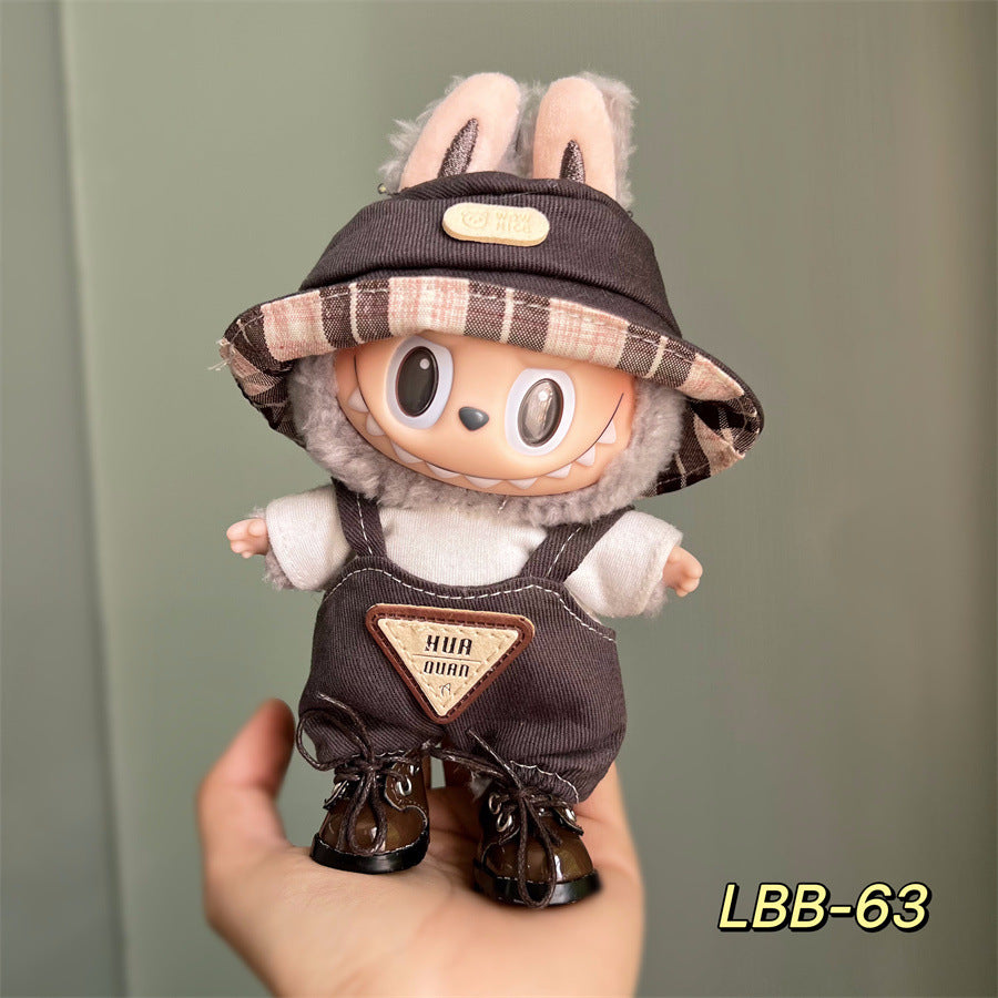 [Only clothes] 17CM LABUBU doll can wear clothes LABUBU pendant can be worn as a sports casual suit