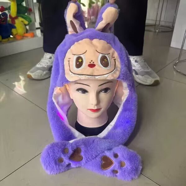 TikTok hat ears can move Labubu ears hat bubble rabbit luminous hat ears can move