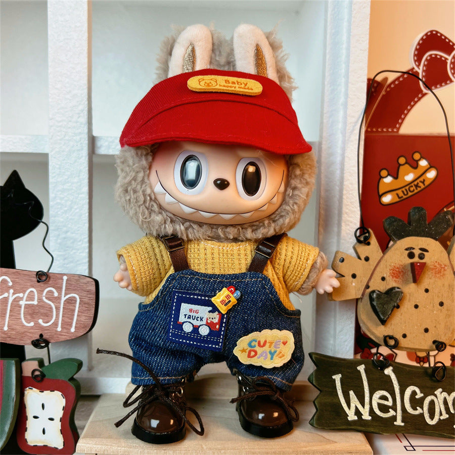 [Only clothes] 17CM LABUBU doll can wear clothes LABUBU pendant can be worn as a sports casual suit