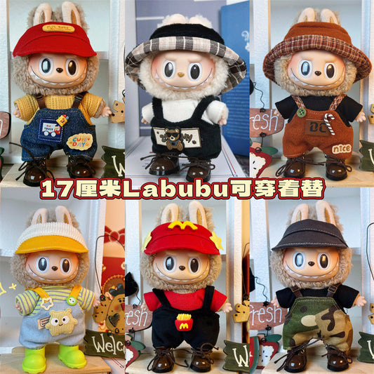 [Only clothes] 17CM LABUBU doll can wear clothes LABUBU pendant can be worn as a sports casual suit