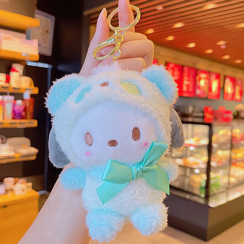Cartoon Kuromi Plush Keychain Cute Schoolbag Pendant Keychain Pendant Boutique