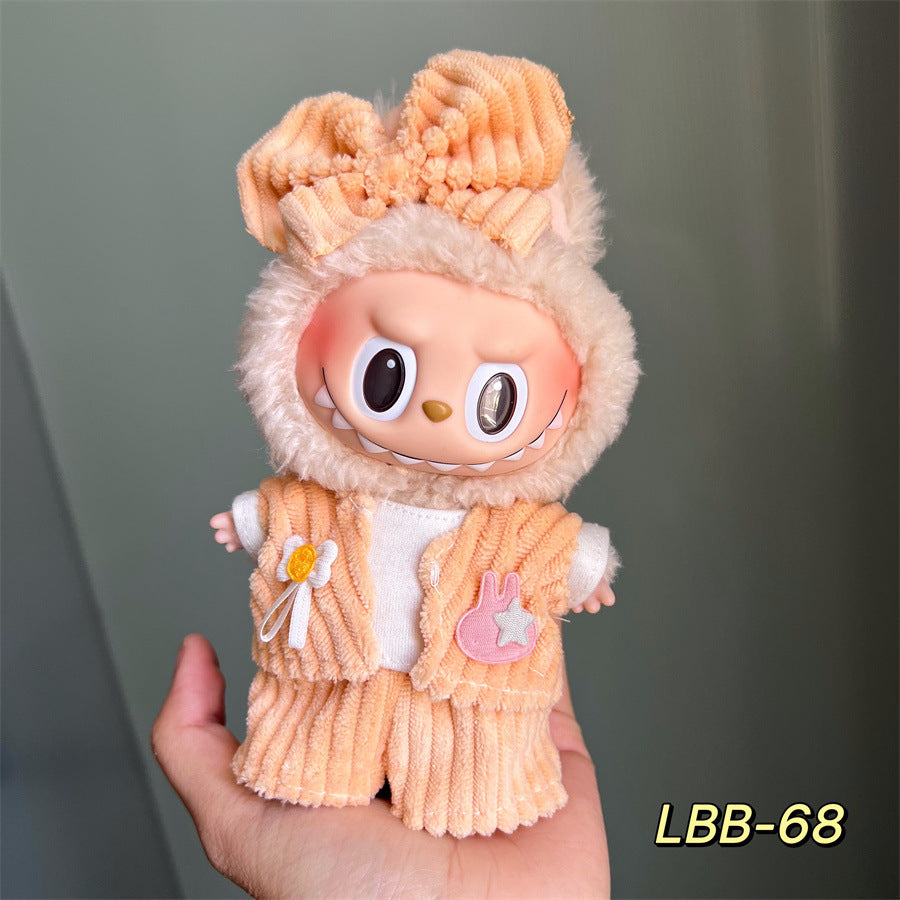 [Only clothes] 17CM LABUBU doll can wear clothes LABUBU pendant can be worn as a sports casual suit