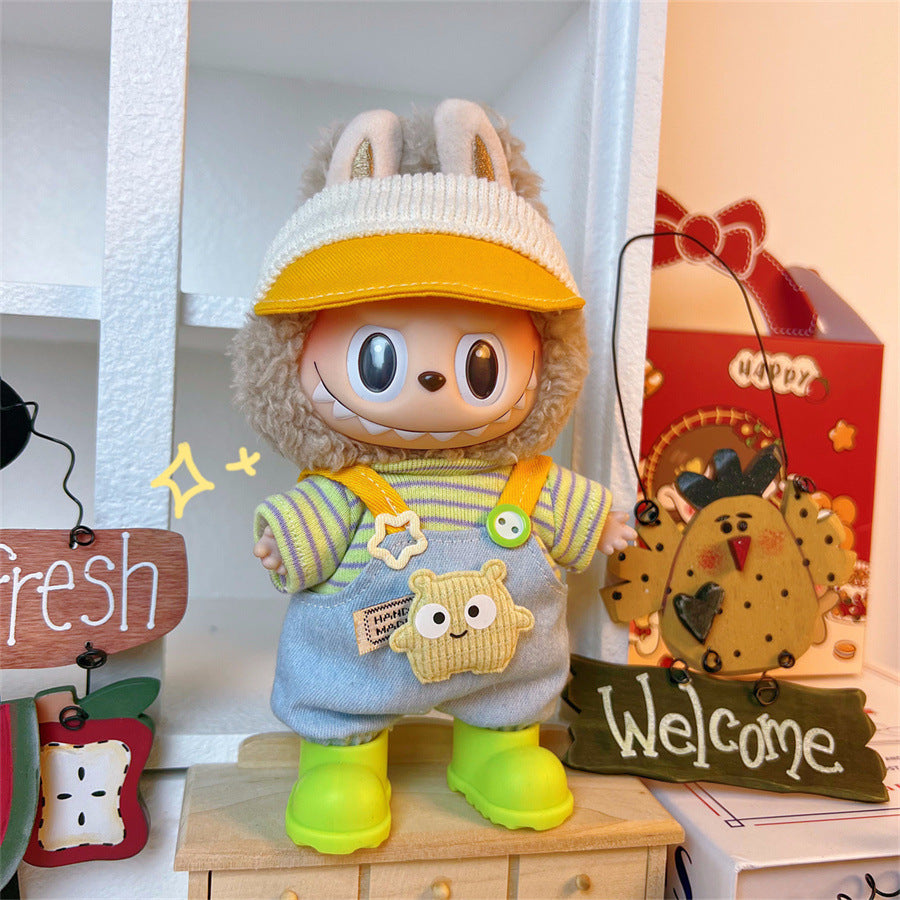 [Only clothes] 17CM LABUBU doll can wear clothes LABUBU pendant can be worn as a sports casual suit
