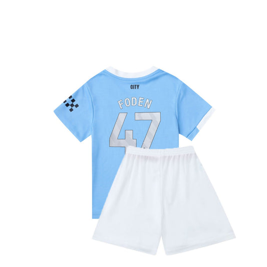 25-26 Manchester C home No. 47 club football uniform children's team uniform jersey size 14-30