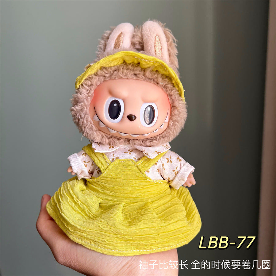 [Only clothes] 17CM LABUBU doll can wear clothes LABUBU pendant can be worn as a sports casual suit