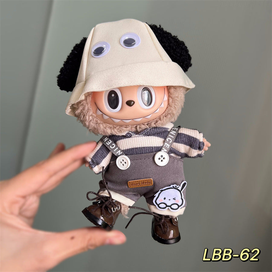 [Only clothes] 17CM LABUBU doll can wear clothes LABUBU pendant can be worn as a sports casual suit