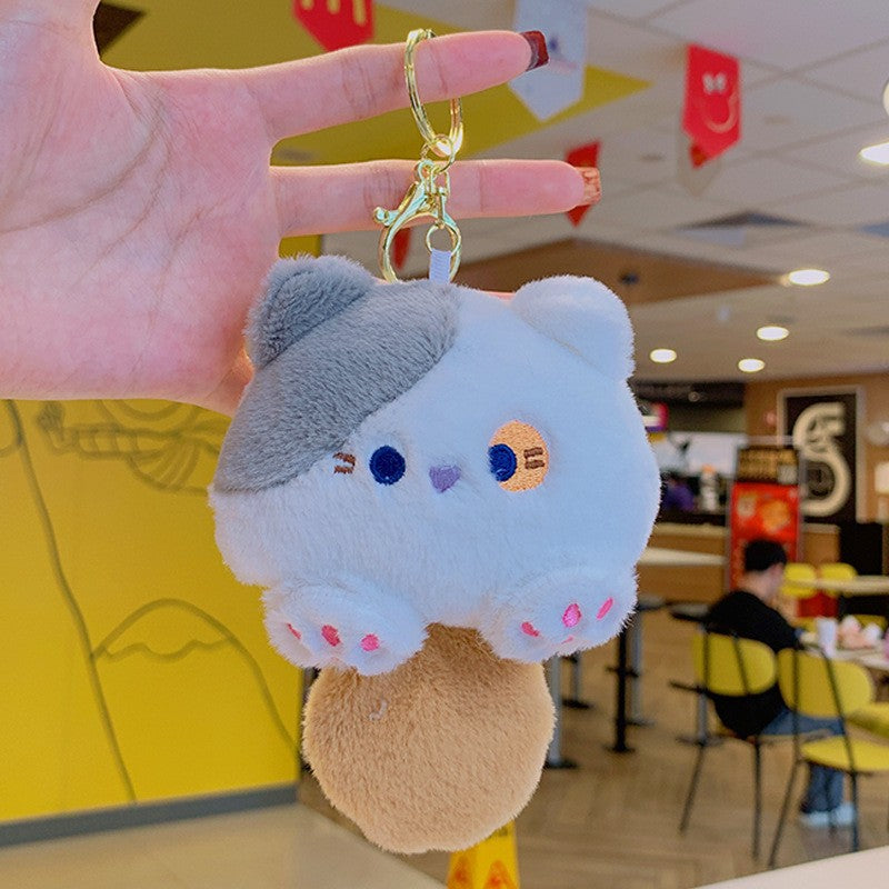 Cartoon Kuromi Plush Keychain Cute Schoolbag Pendant Keychain Pendant Boutique