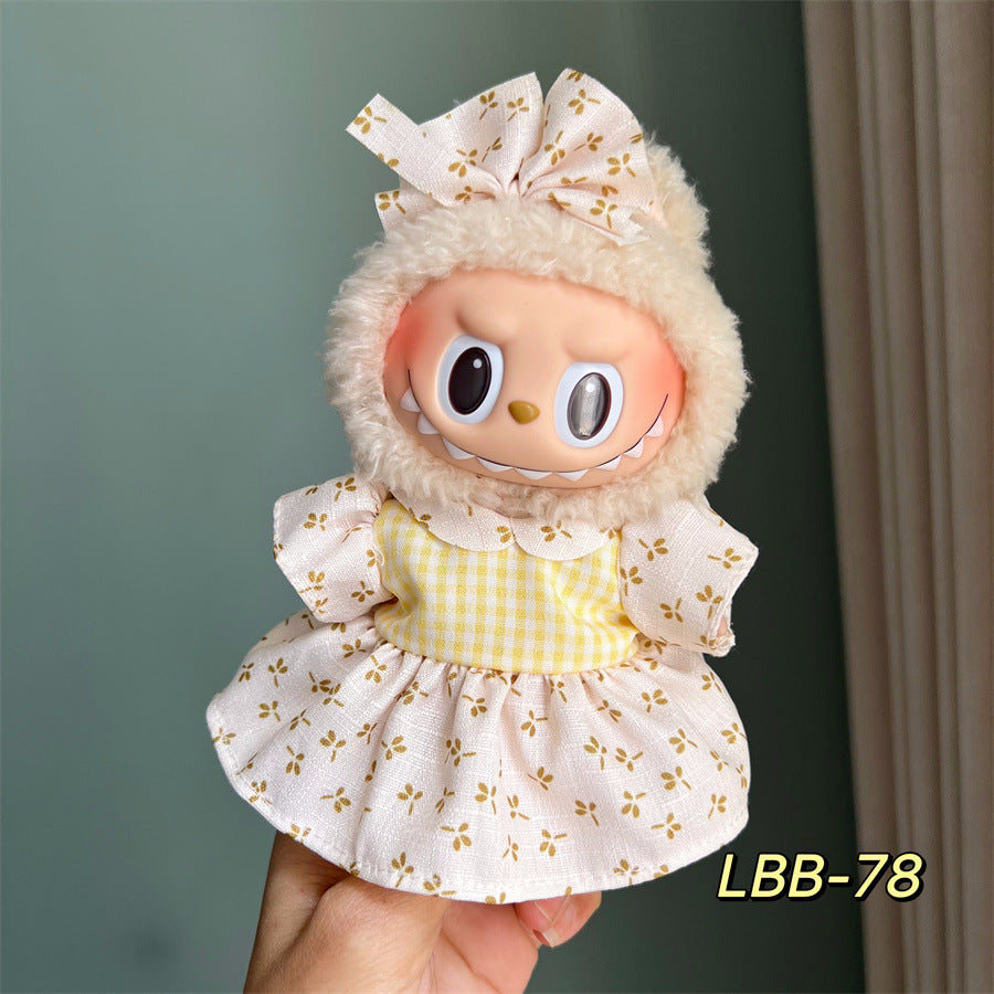 [Only clothes] 17CM LABUBU doll can wear clothes LABUBU pendant can be worn as a sports casual suit