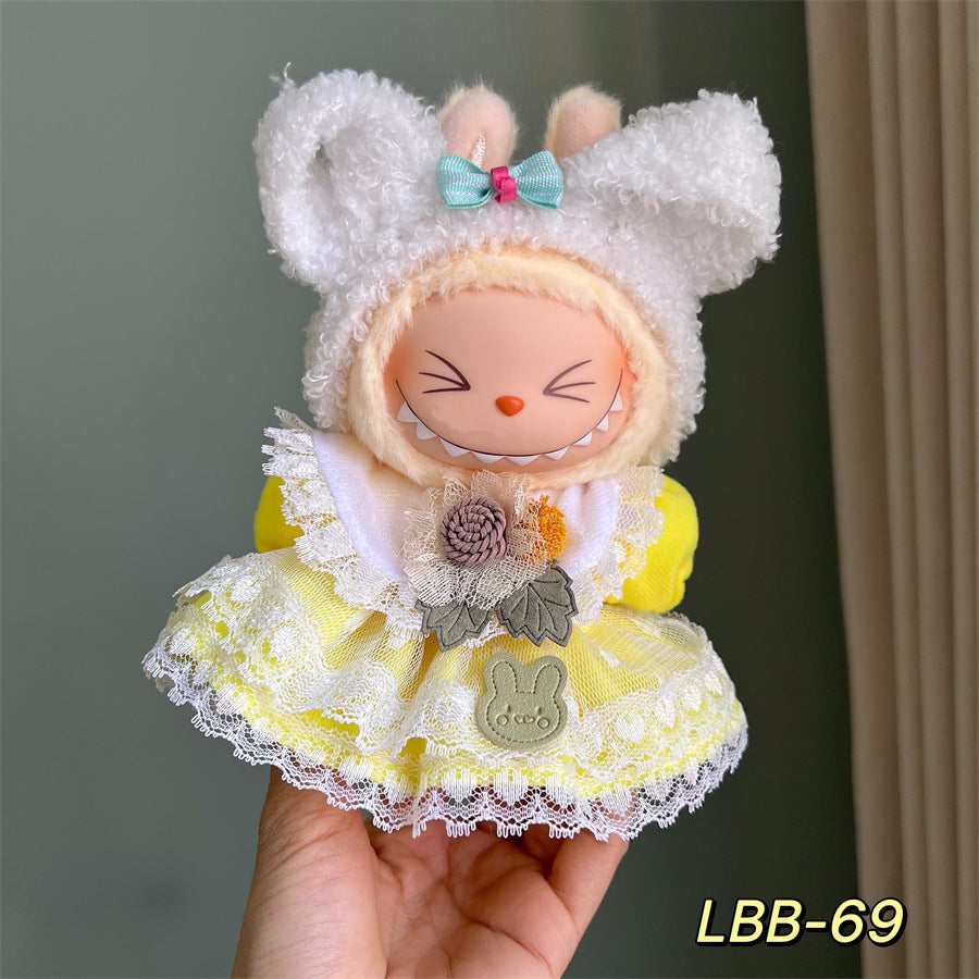 [Only clothes] 17CM LABUBU doll can wear clothes LABUBU pendant can be worn as a sports casual suit